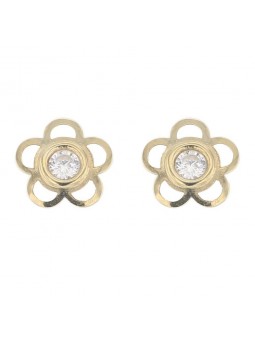 Boucles D'Oreilles Boucles D'Oreilles Fleurs Or - 1011834 1011834 - Marque Collection Elsass Bijouterie    Oxyde De Zirconium