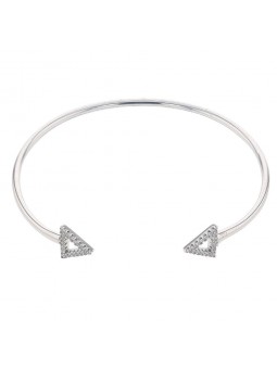 Bracelet Jonc Argent Et Oz - 1011882 1011882 - Marque Collection Elsass Bijouterie   - Couleur Blanc Oxyde De Zirconium