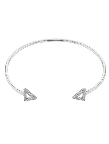 Bracelet Jonc Argent Et Oz - 1011882 1011882 - Marque Collection Elsass Bijouterie   - Couleur Blanc Oxyde De Zirconium