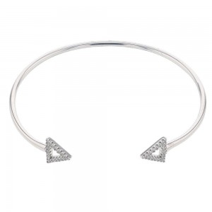 Bracelet Jonc Argent Et Oz - 1011882 1011882 - Marque Collection Elsass Bijouterie   - Couleur Blanc Oxyde De Zirconium