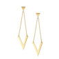 Boucles D'Oreilles Boucles D'Oreilles Motif V Or Jaune 9K 1011884 - Marque Collection Elsass Bijouterie
