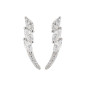 Boucles D'Oreilles Oxydes De Zirconium Or Gris 9K 1011891 - Marque Collection Elsass Bijouterie    Oxyde De Zirconium
