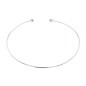 Collier Boules Rigide Argent Rhodie 925