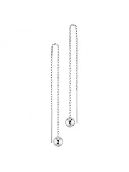 Boucles D'Oreilles Boucles D'Oreilles Boules Argent Rhodie 925 1011895 - Marque Collection Elsass Bijouterie   - Couleur Blanc