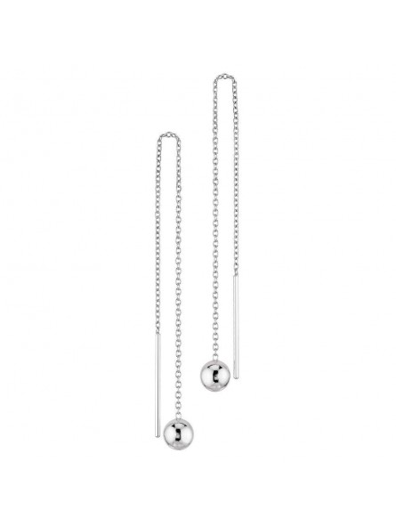 Boucles D'Oreilles Boucles D'Oreilles Boules Argent Rhodie 925 1011895 - Marque Collection Elsass Bijouterie   - Couleur Blanc