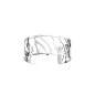 Les Georgettes - Bracelet Manchette Tigre - 25 mm, taille M