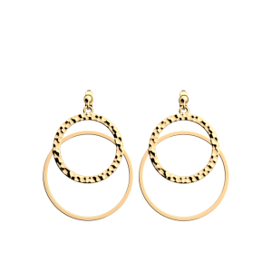 Les Georgettes - Boucles d'Oreilles Pure Martelée - 25 mm, taille M