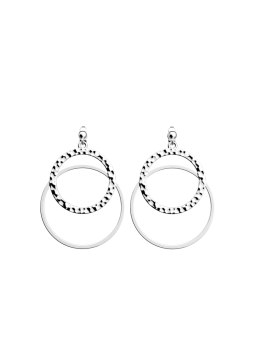 Les Georgettes - Boucles d'Oreilles Pure Martelée - 25 mm, taille M