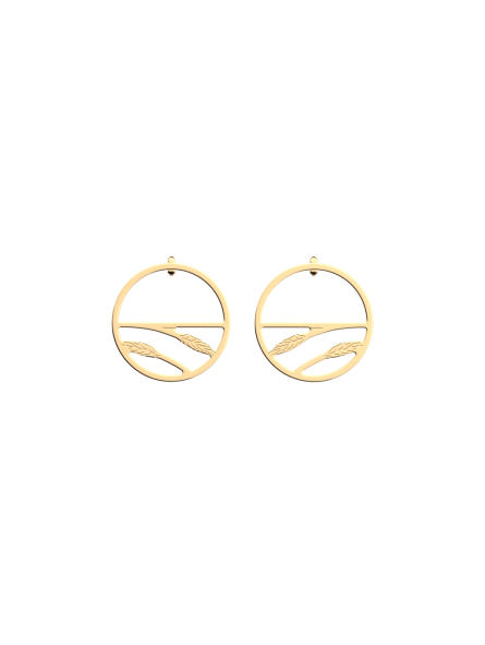 Les Georgettes - Boucles d'Oreilles Épis de blé - 30 mm, taille M