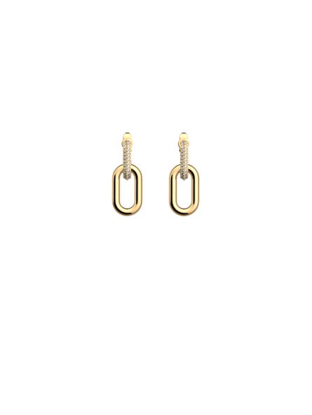 Les Georgettes - Boucles d'oreilles Chaîne - 16 mm, taille M