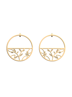 Les Georgettes - Boucles d'oreilles Arbre De Vie - 43 mm, taille M
