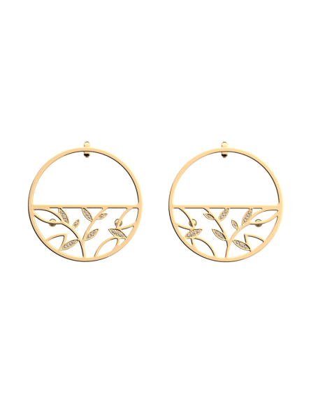 Les Georgettes - Boucles d'oreilles Arbre De Vie - 43 mm, taille M
