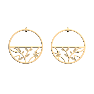 Les Georgettes - Boucles d'oreilles Arbre De Vie - 43 mm, taille M