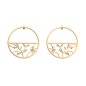 Les Georgettes - Boucles d'oreilles Arbre De Vie - 43 mm, taille M