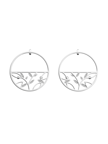 Les Georgettes - Boucles d'oreilles Arbre De Vie - 43 mm, taille M