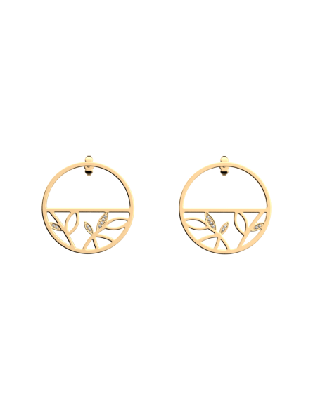 Les Georgettes - Boucles d'oreilles Arbre De Vie - 30 mm, taille M