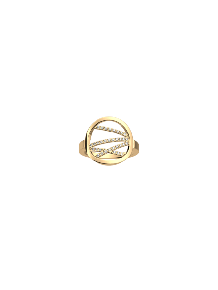 Les Georgettes - Bague ronde Liens - diamètre 16 mm, taille 56