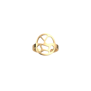 Les Georgettes - Bague ronde Girafe - diamètre 16 mm, taille M