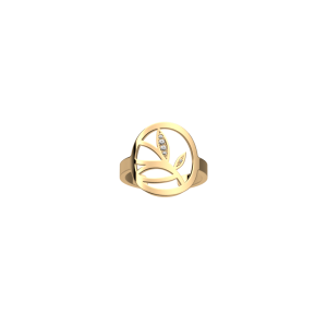 Les Georgettes - Bague ronde Arbre De Vie - diamètre 16 mm, taille 56