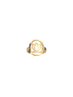 Les Georgettes - Bague Lotus Ronde - diamètre 16 mm, taille M
