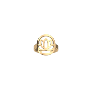 Les Georgettes - Bague Lotus Ronde - diamètre 16 mm, taille M