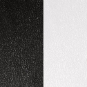 Cuir pour pendentif demi-lune collier Les Georgettes - Noir/Blanc 50 mm 703215399M4000