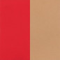Les Georgettes cuir pendentif demi-lune rouge soft - beige