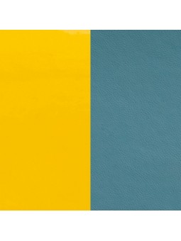 Cuir pour pendentif demi-lune collier Les Georgettes - Jaune vernis / Bleu basalte 50 mm 703215399C3000