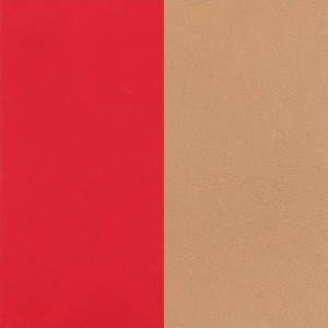 Les Georgettes cuir rouge soft - beige 8 mm