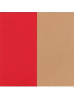 Les Georgettes cuir pendentif  25 mm rouge soft - beige