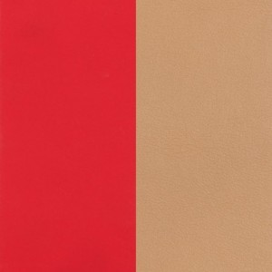 Les Georgettes cuir pendentif  25 mm rouge soft - beige