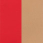 Les Georgettes cuir pendentif  25 mm rouge soft - beige