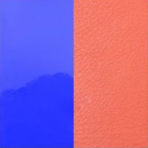Les Georgettes cuir manchette violet vernis - saumon 25 mm