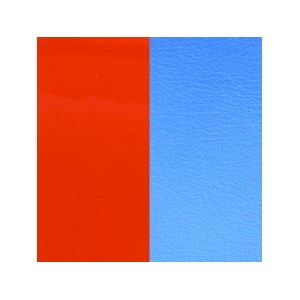 CUIR 25MM ORANGE VERNI/BLEUET