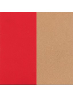 Les Georgettes cuir manchette rouge soft-beige 14 mm