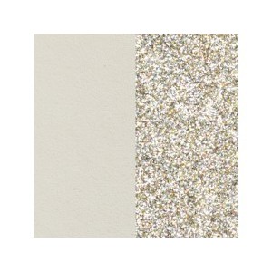 CUIR 14MM CREME/PAILL DOREE