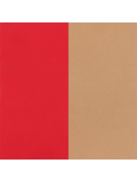 Les Georgettes cuir manchette rouge soft-beige 40 mm