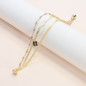 Flowers for Zoé - Bracelet Serendi Golden Et Pierres Amethyste
