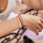 Flowers for Zoé - Bracelet Serendi Bordeaux Cachemire Et Pierre Amethyste