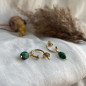Flowers for Zoé - Boucles D'Oreilles Leo Malachite Irise