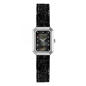 Montre Femme HERBELIN Octogone Noir Cuir - 17446AP49
