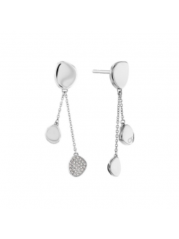 Boucles d'oreilles Calvin Klein, collection Sculptural Enchant, bijou acier référence 35000211