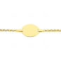 Gourmette Bébé Plaque Ovale Or Jaune - 532.2BBO/14 Gourmette Bébé Plaque Ovale Or Jaune - 532.2BBO/14