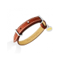 Bracelet Pm 1 Tour Cuir Chocolat Et Acier