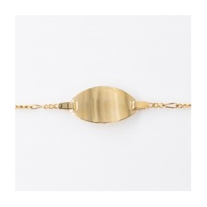 Gourmette Bebe Plaque Ovale - L180/13