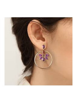 Les Georgettes - Boucles d'oreilles Shéhérazade - 25 mm, taille M