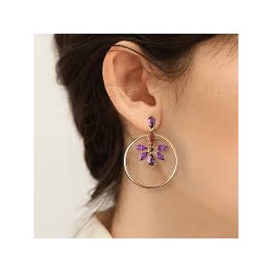 Les Georgettes - Boucles d'oreilles Shéhérazade - 25 mm, taille M