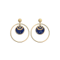 Les Georgettes - Boucles d'oreilles Nomade, Lapis Lazuli - S, taille M
