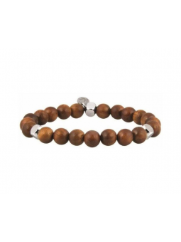 Bracelet Officina 1986 Perle Bois Marron Foncé - Oi061 - Marque Officina