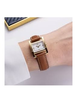 Montre Femme HERBELIN Vème Avenue Blanc Laqué Cuir - 17537P01GD